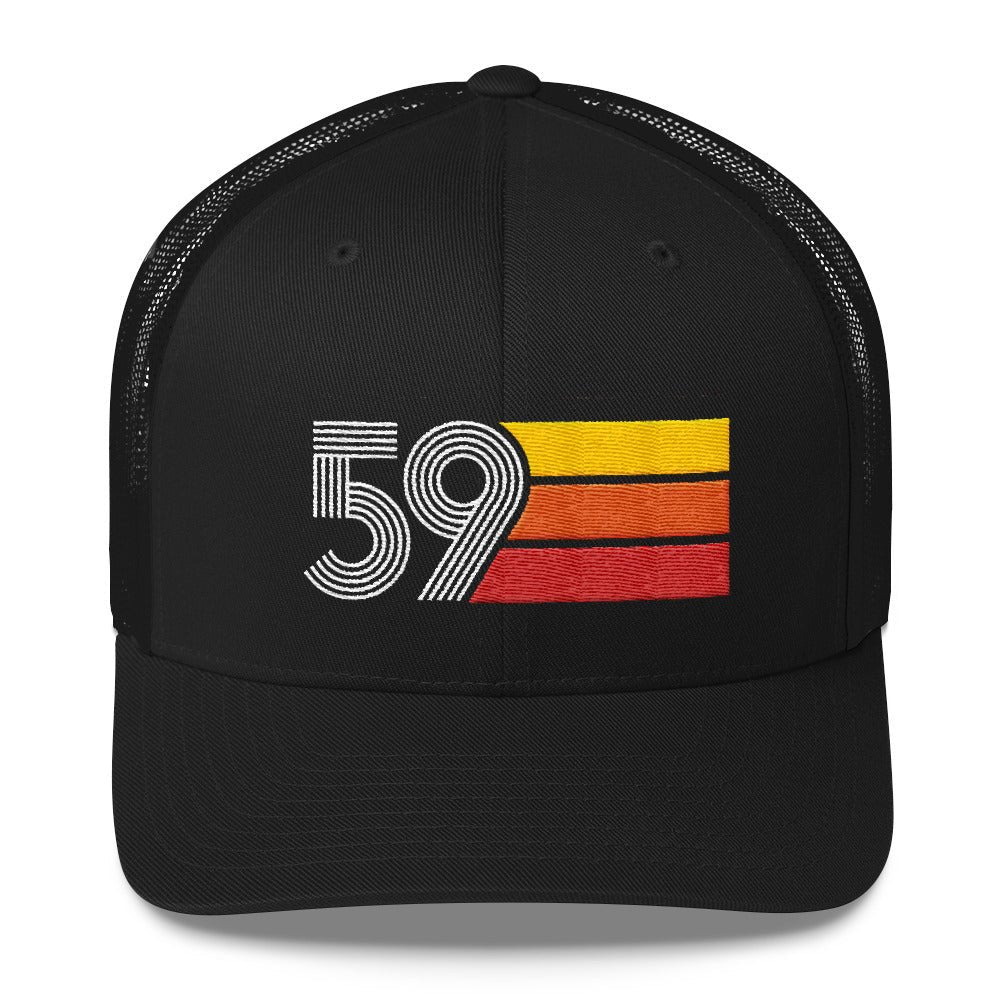 59 Number Retro Trucker Hat 1959 Birthday Gift Cap Decoration Party Idea for Women Men - Styleuniversal