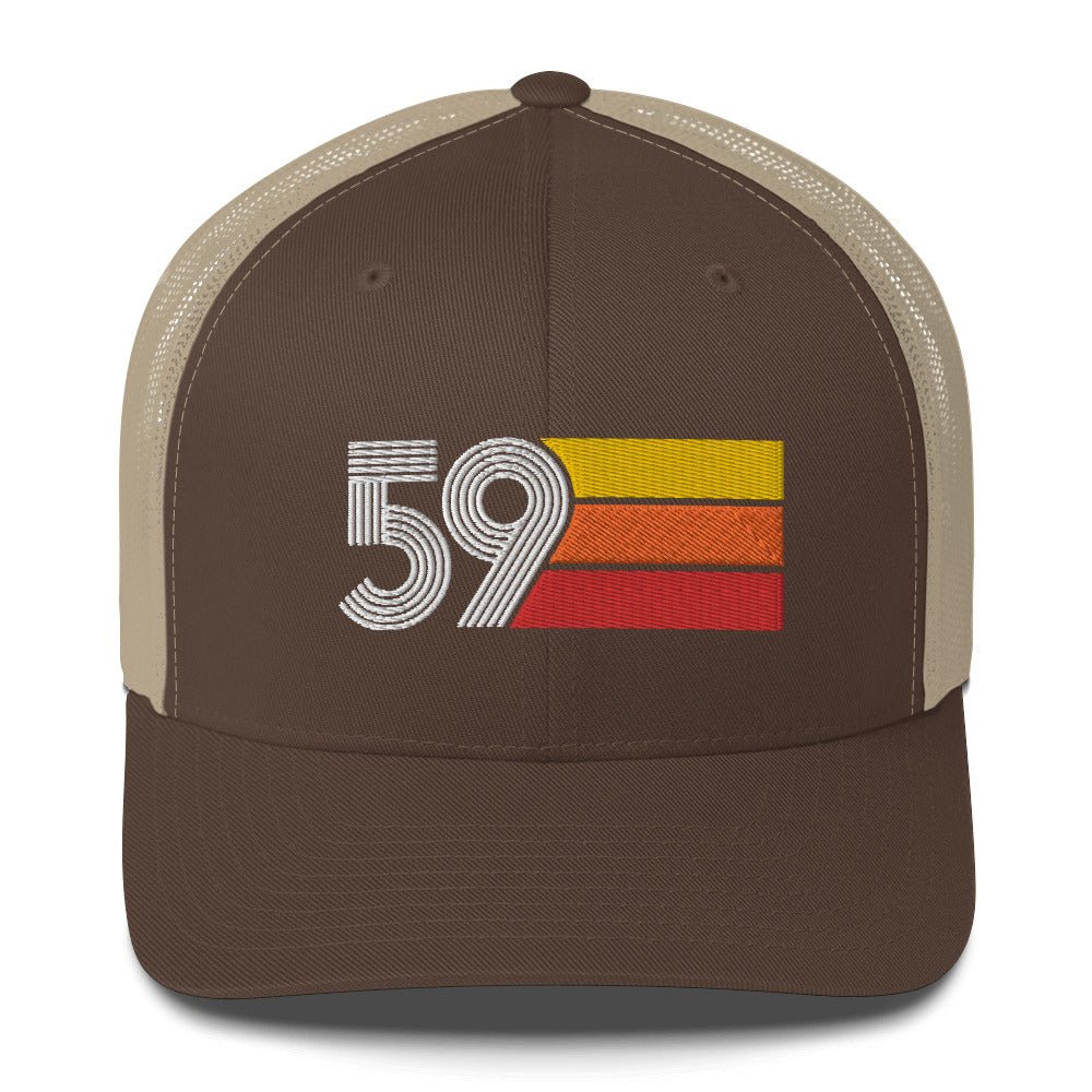59 Number Retro Trucker Hat 1959 Birthday Gift Cap Decoration Party Idea for Women Men - Styleuniversal