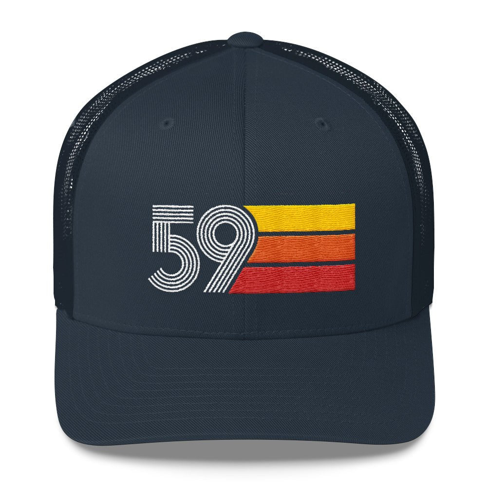 59 Number Retro Trucker Hat 1959 Birthday Gift Cap Decoration Party Idea for Women Men - Styleuniversal