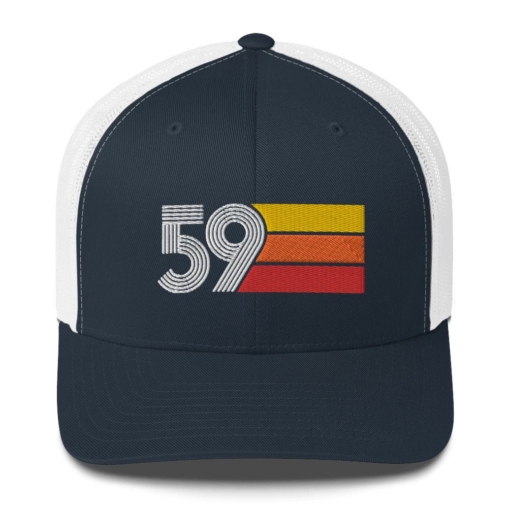 59 Number Retro Trucker Hat 1959 Birthday Gift Cap Decoration Party Idea for Women Men - Styleuniversal