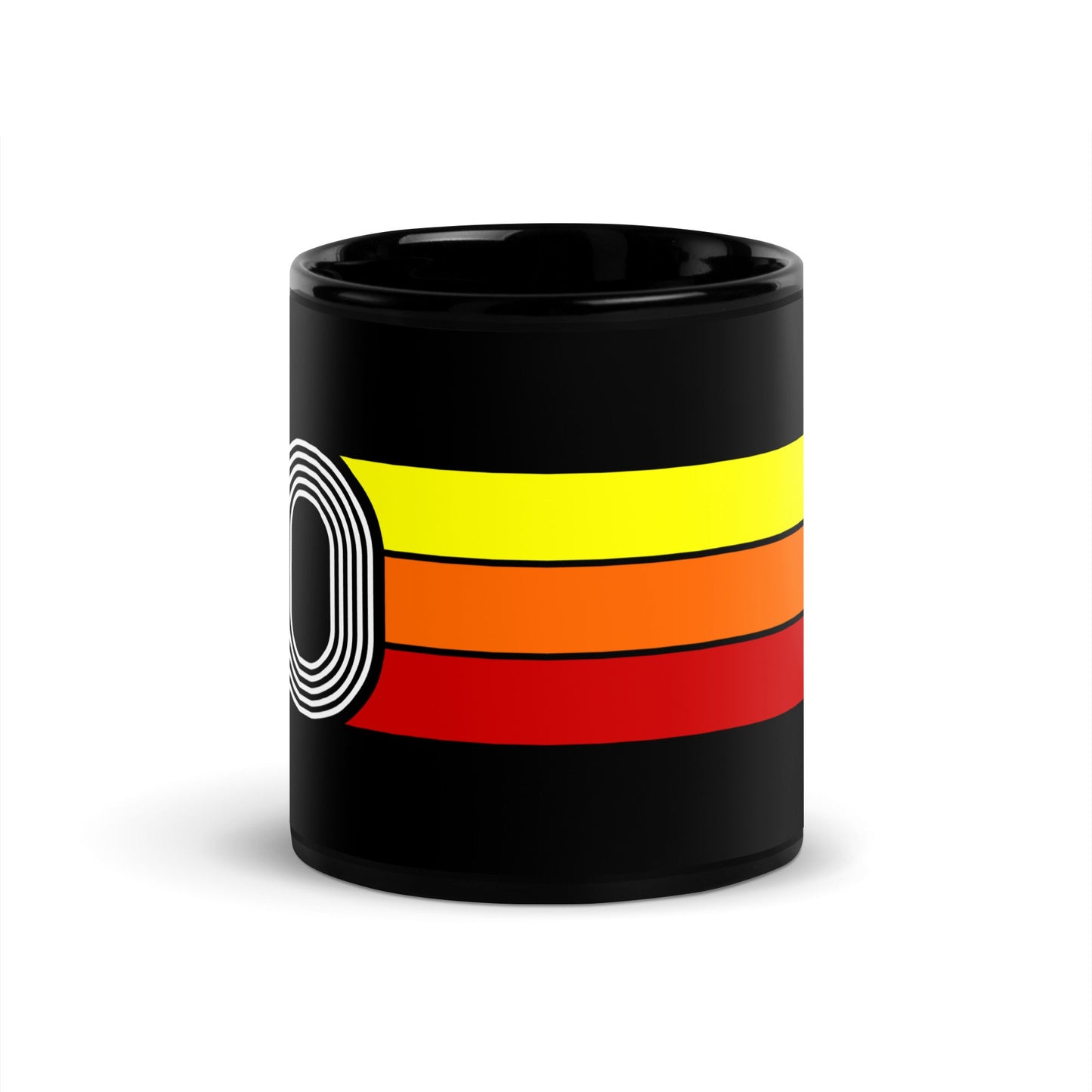 60 - 1960 Retro Tri-line 11oz Black Glossy Mug - Styleuniversal