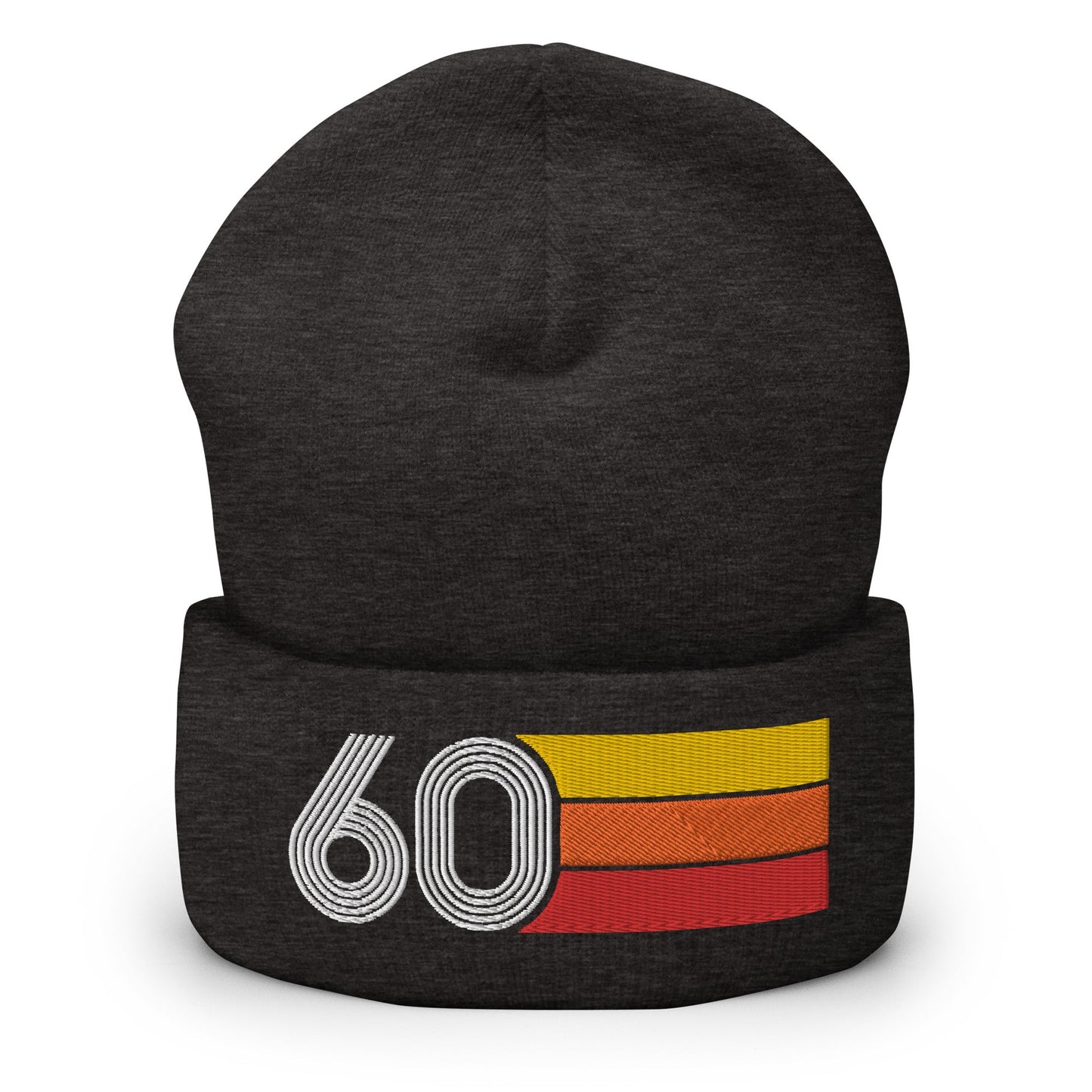 60 - 1960 Retro Tri-Line Cuffed Beanie - Styleuniversal