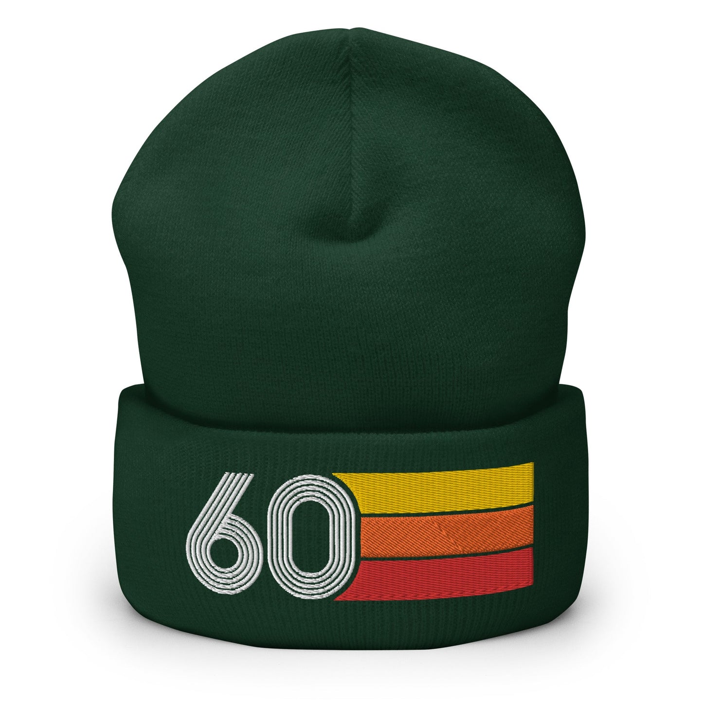 60 - 1960 Retro Tri-Line Cuffed Beanie - Styleuniversal
