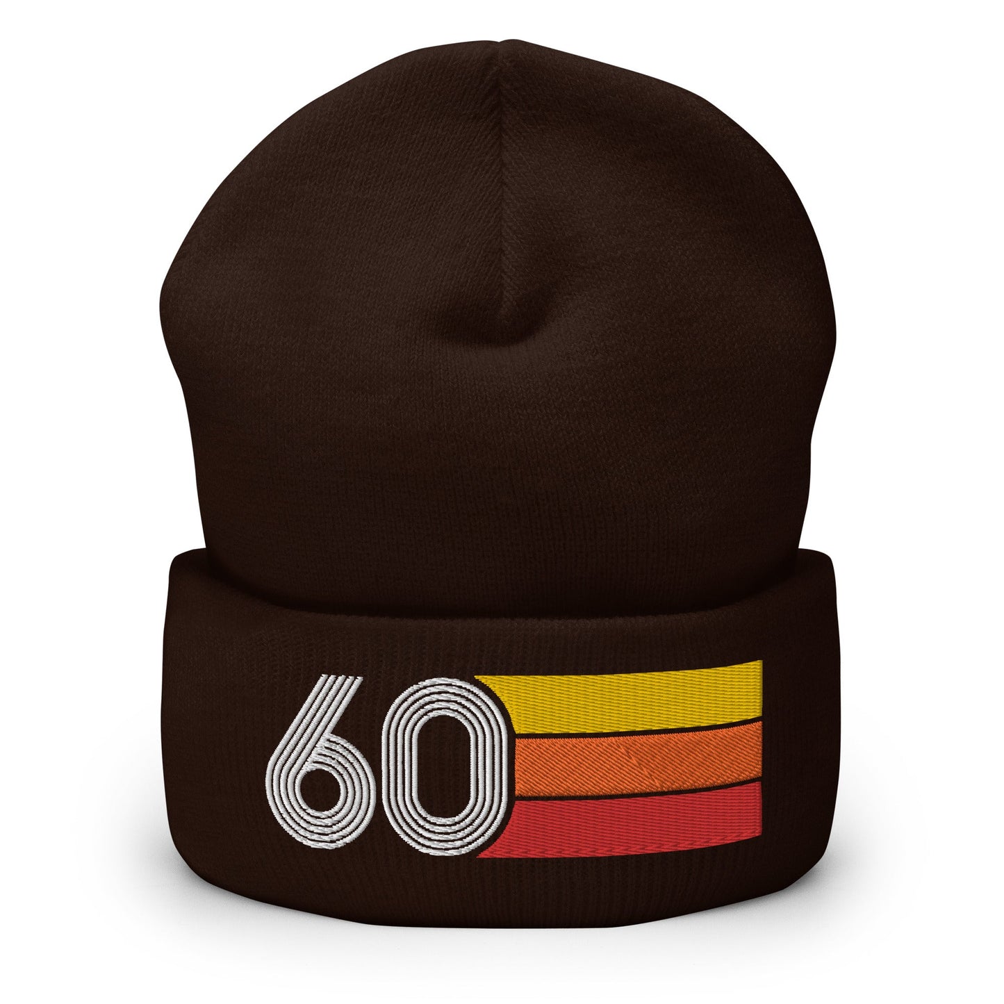 60 - 1960 Retro Tri-Line Cuffed Beanie - Styleuniversal