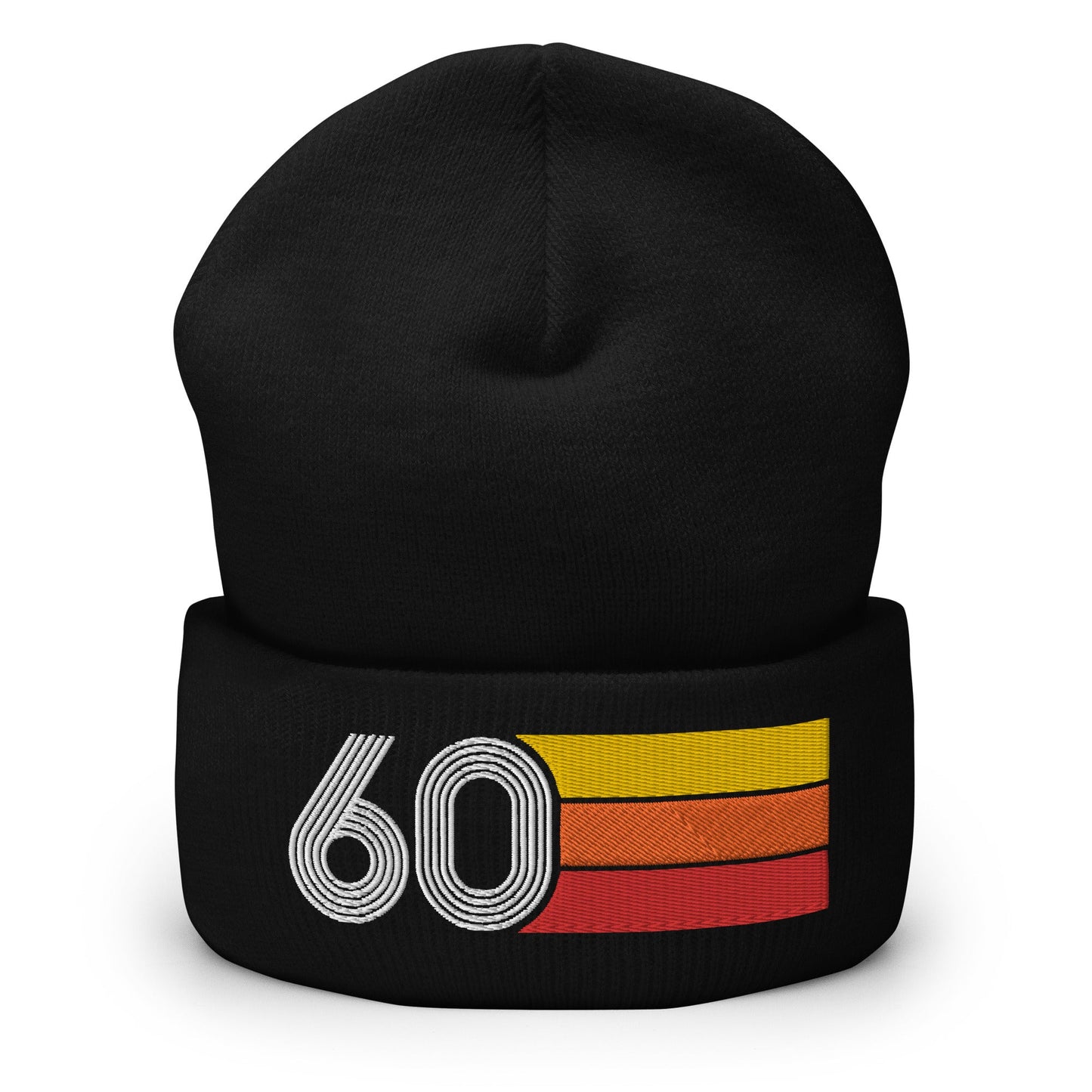 60 - 1960 Retro Tri-Line Cuffed Beanie - Styleuniversal