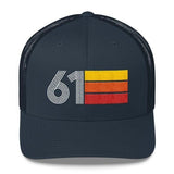 61 Number Retro Trucker Hat 1961 Birthday Gift Cap Decoration Party Idea for Women Men - Styleuniversal