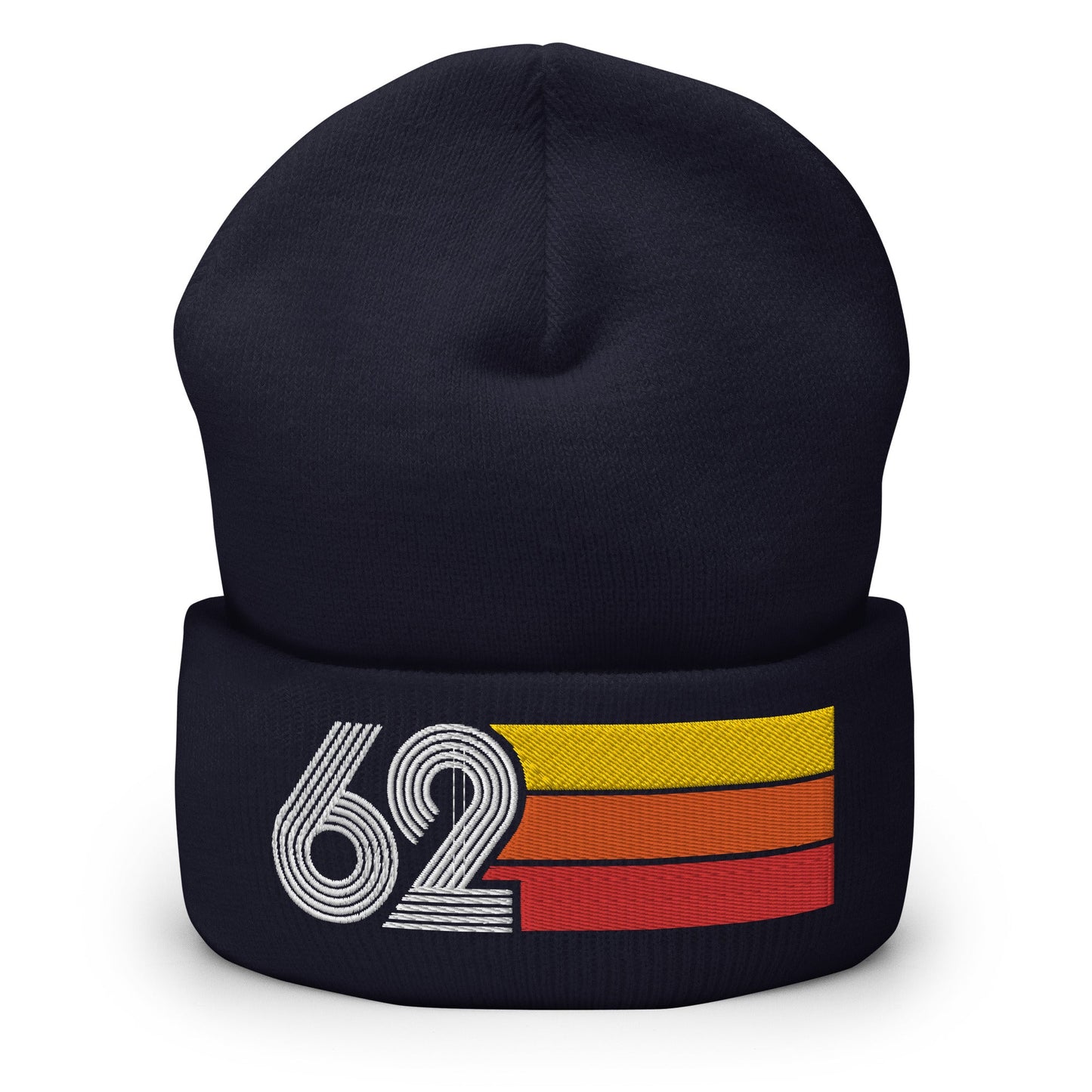 62 - 1962 Retro Tri-Line Cuffed Beanie - Styleuniversal