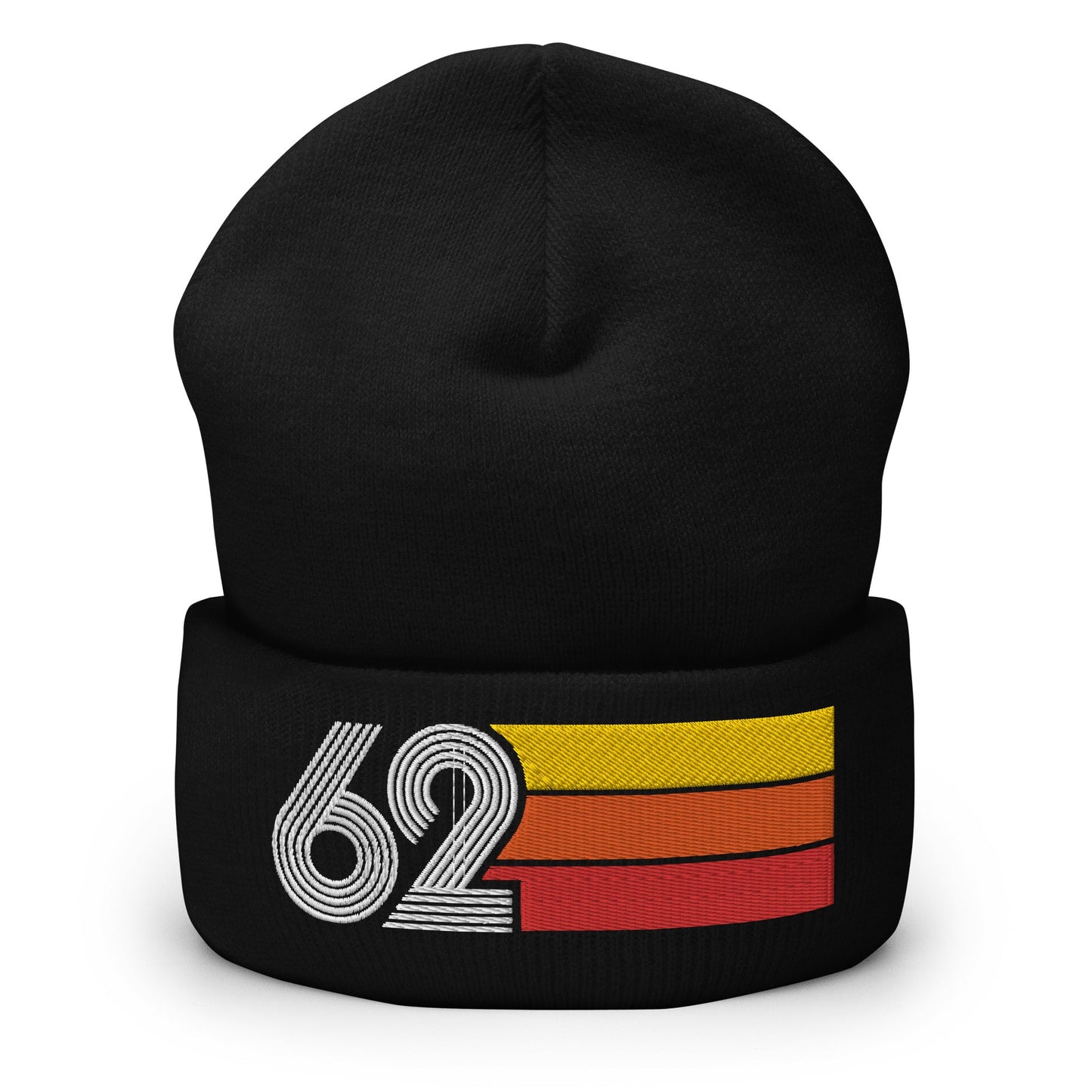 62 - 1962 Retro Tri-Line Cuffed Beanie - Styleuniversal