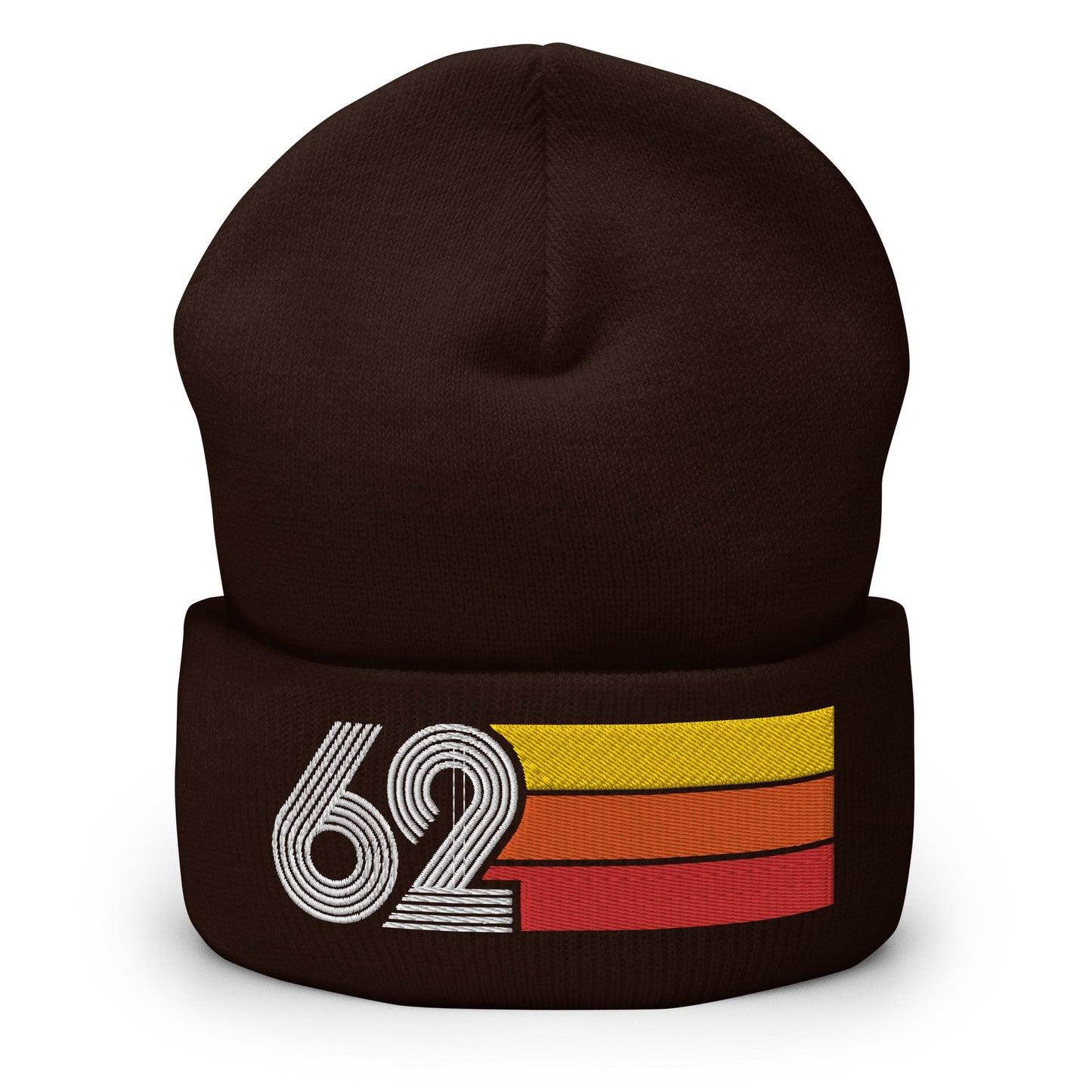 62 - 1962 Retro Tri-Line Cuffed Beanie - Styleuniversal