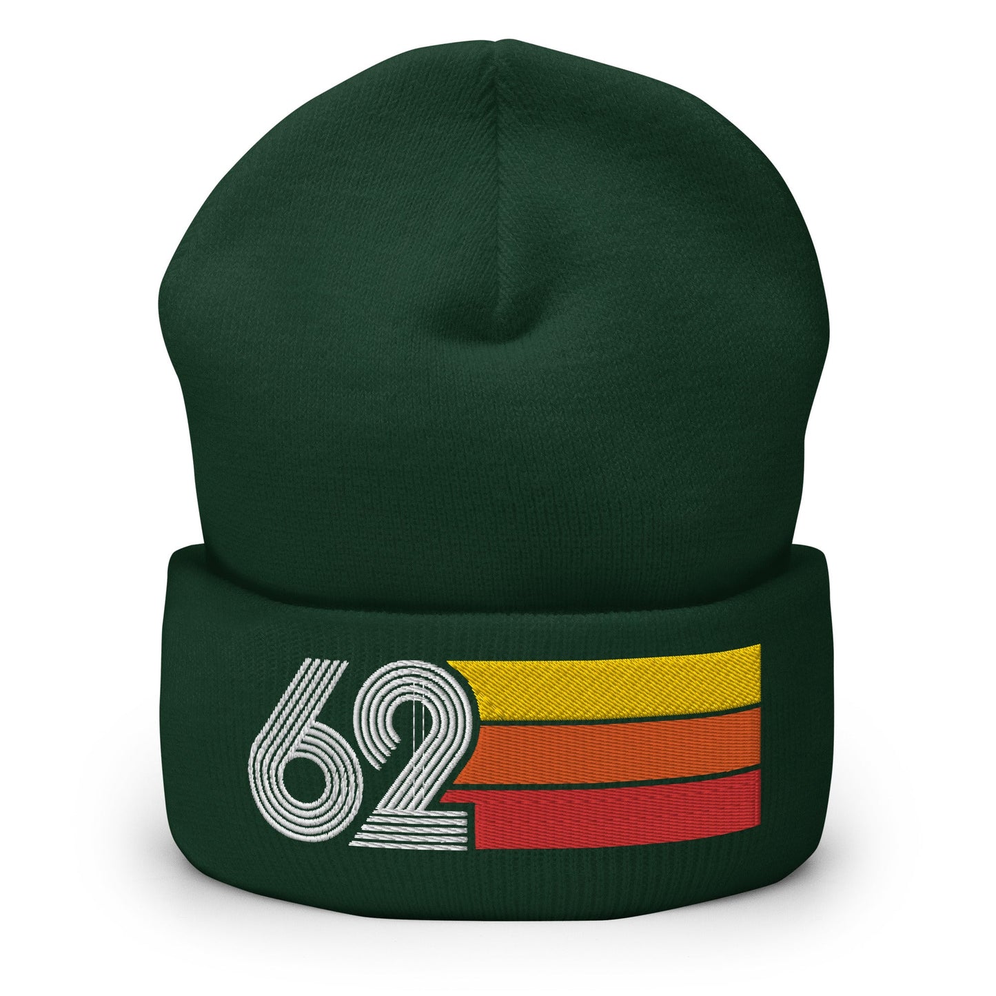 62 - 1962 Retro Tri-Line Cuffed Beanie - Styleuniversal