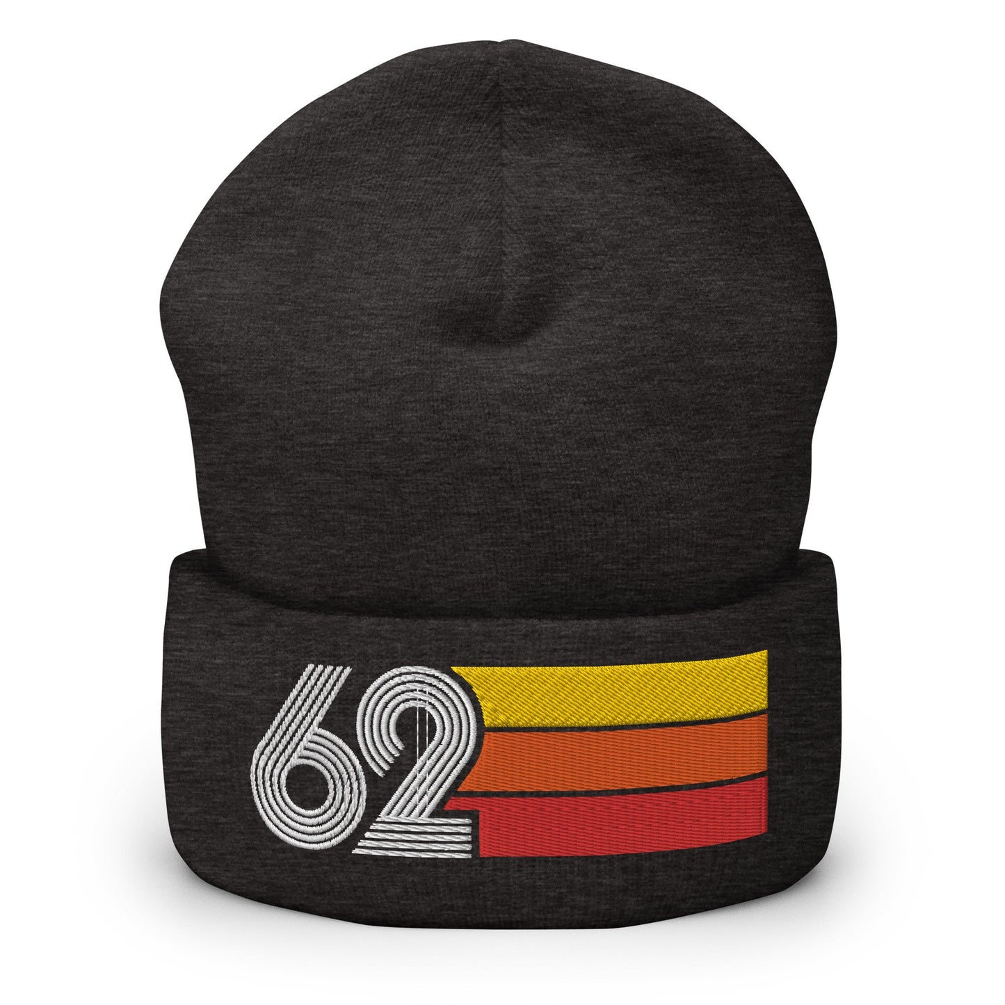 62 - 1962 Retro Tri-Line Cuffed Beanie - Styleuniversal