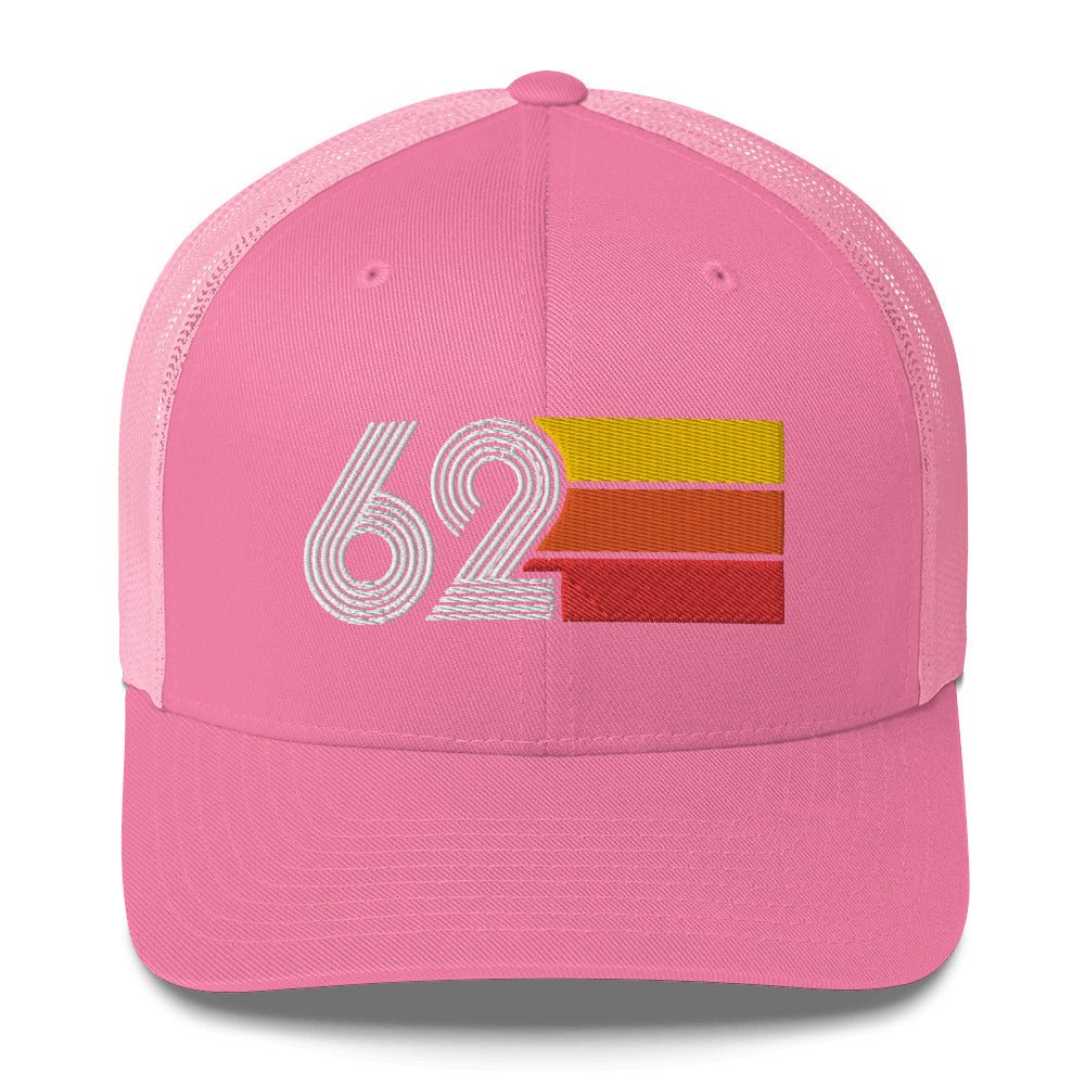 62 Number Retro Trucker Hat 1962 Birthday Gift Cap Decoration Party Idea for Women Men - Styleuniversal