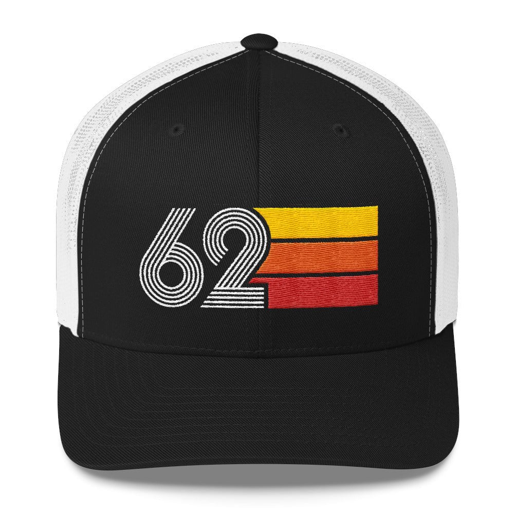 62 Number Retro Trucker Hat 1962 Birthday Gift Cap Decoration Party Idea for Women Men - Styleuniversal