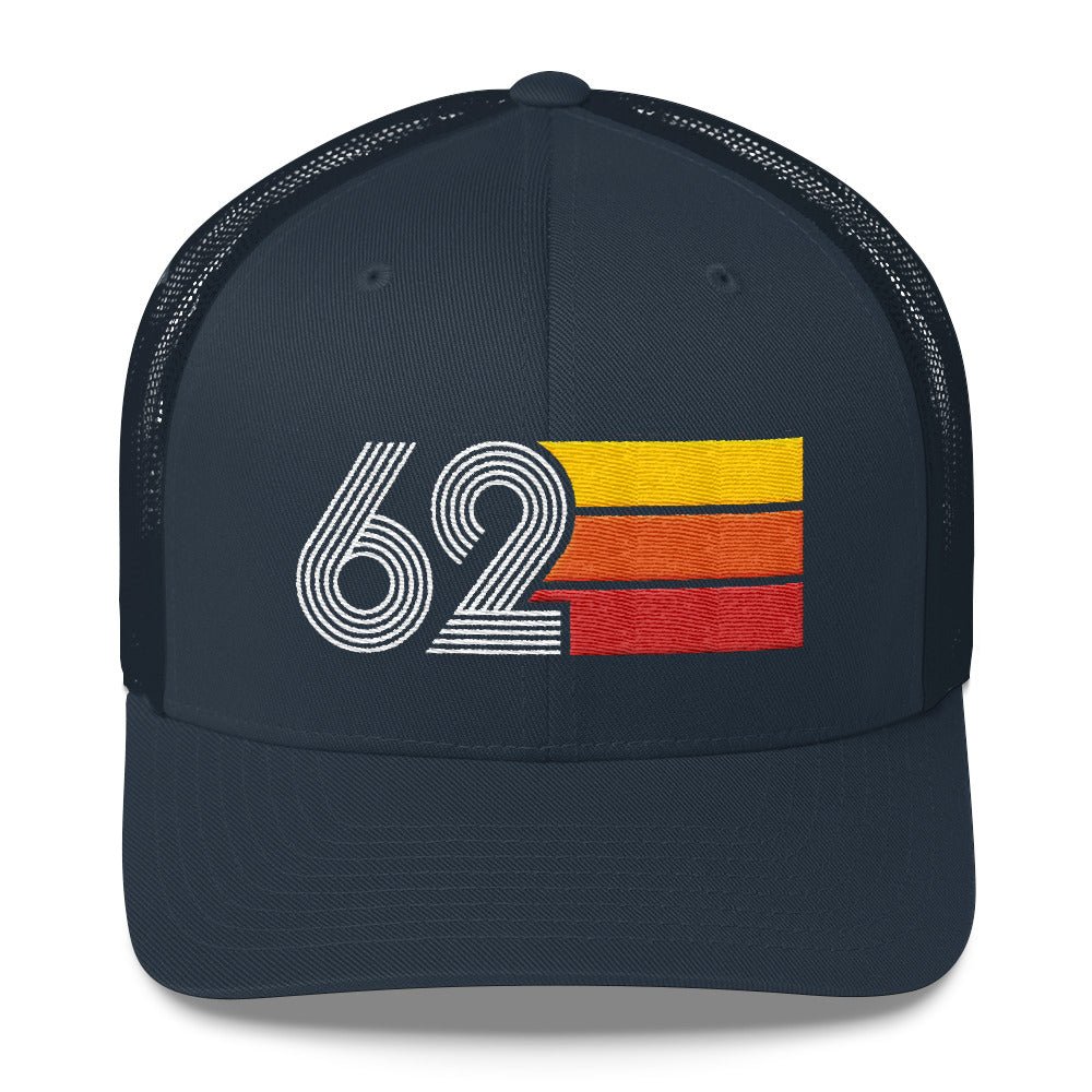 62 Number Retro Trucker Hat 1962 Birthday Gift Cap Decoration Party Idea for Women Men - Styleuniversal