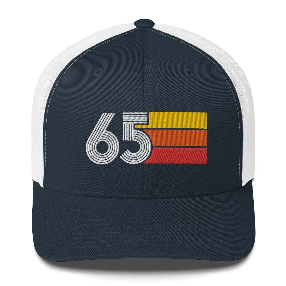 65 Number Retro Trucker Hat 1965 Birthday Gift Cap Decoration Party Idea for Women Men - Styleuniversal