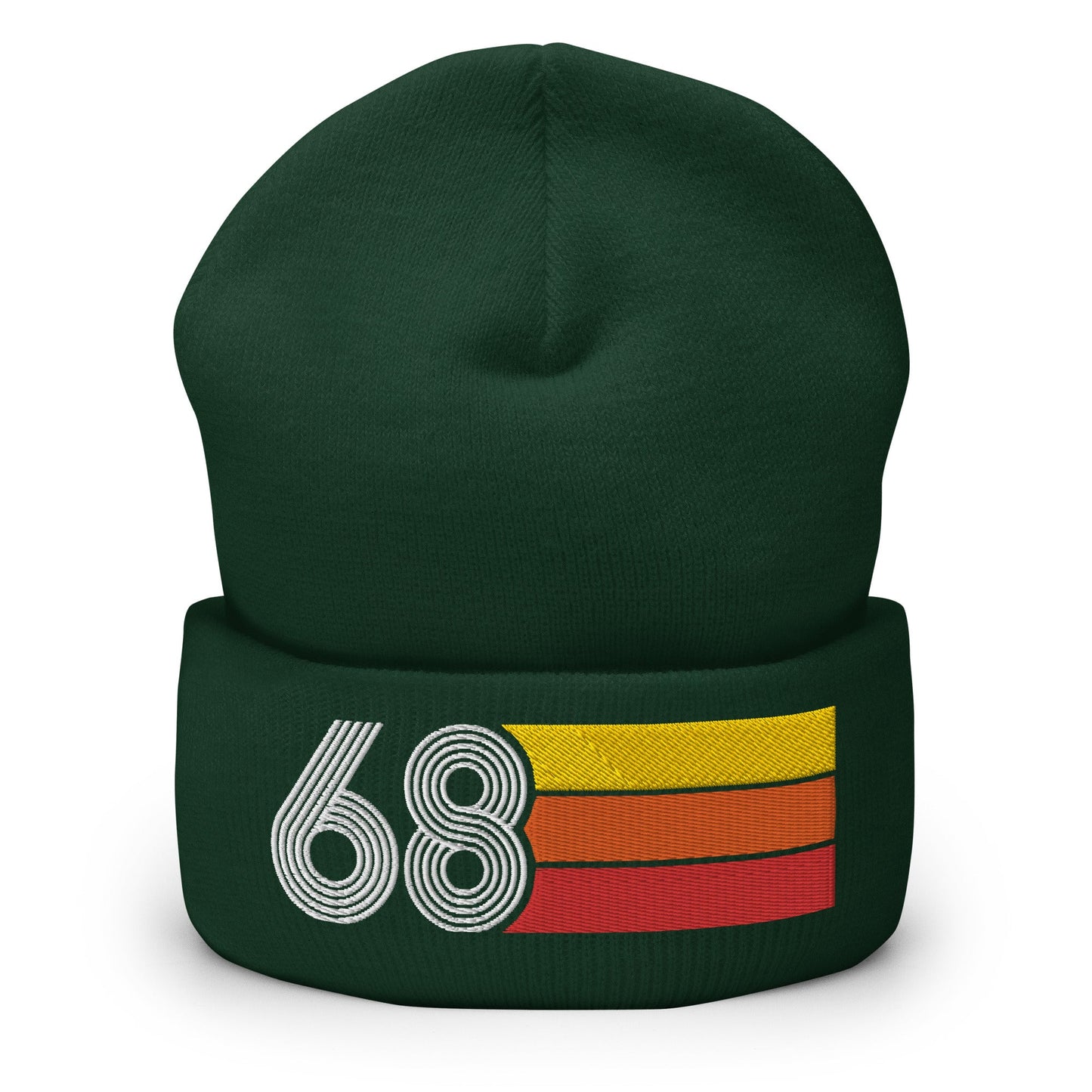 68 - 1968 Retro Tri-Line Cuffed Beanie - Styleuniversal
