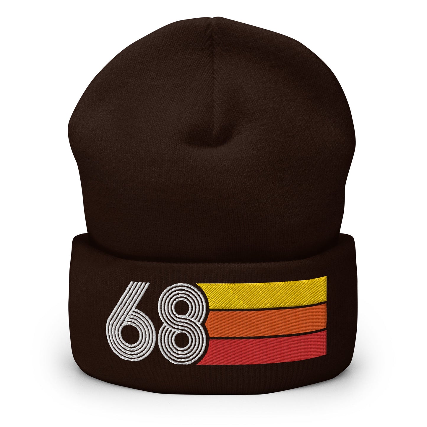 68 - 1968 Retro Tri-Line Cuffed Beanie - Styleuniversal