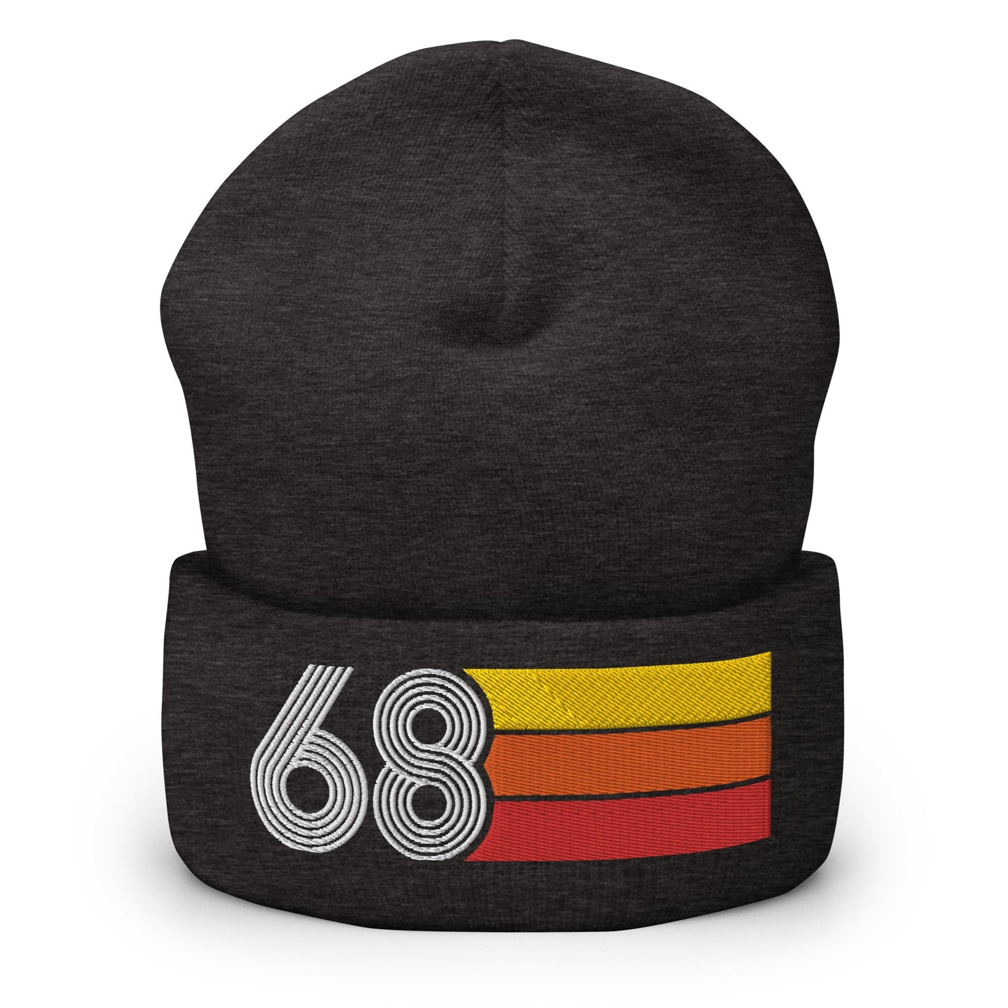 68 - 1968 Retro Tri-Line Cuffed Beanie - Styleuniversal