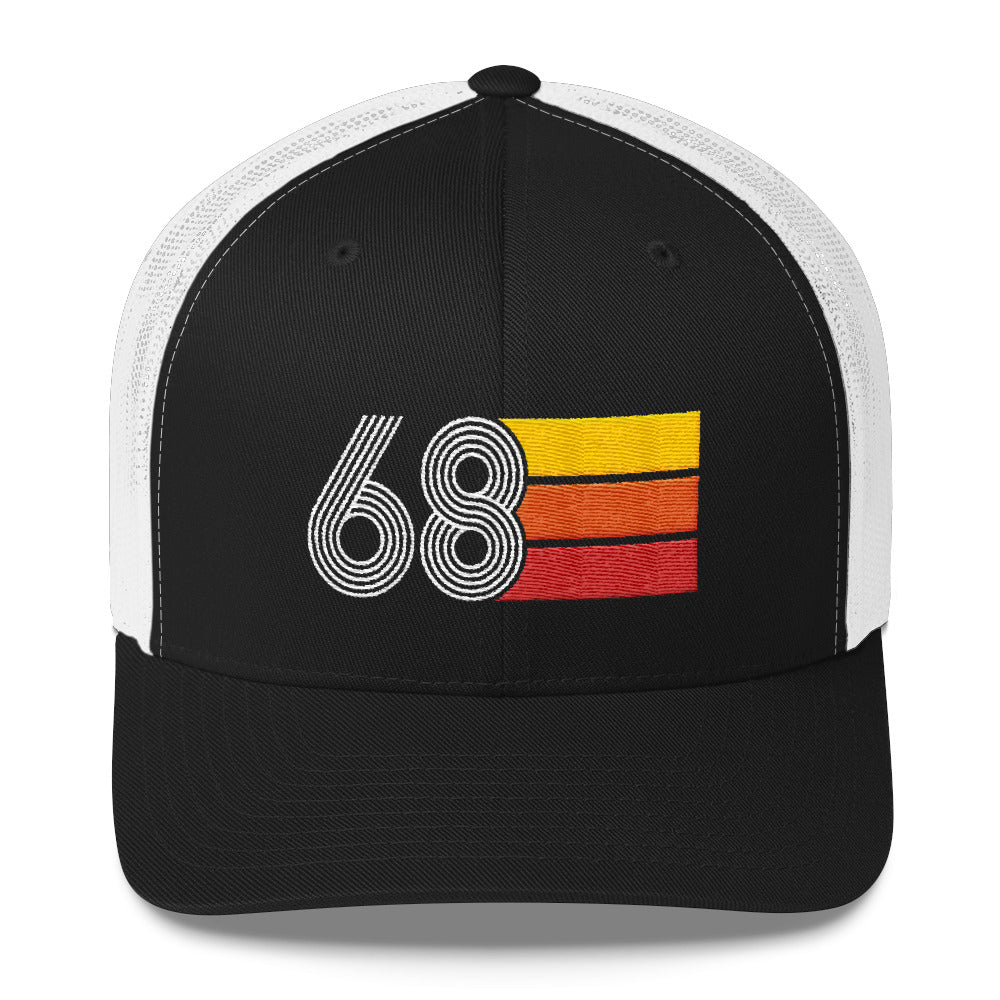 68 Number Retro Trucker Hat 1968 Birthday Gift Cap Decoration Party Idea for Women Men - Styleuniversal
