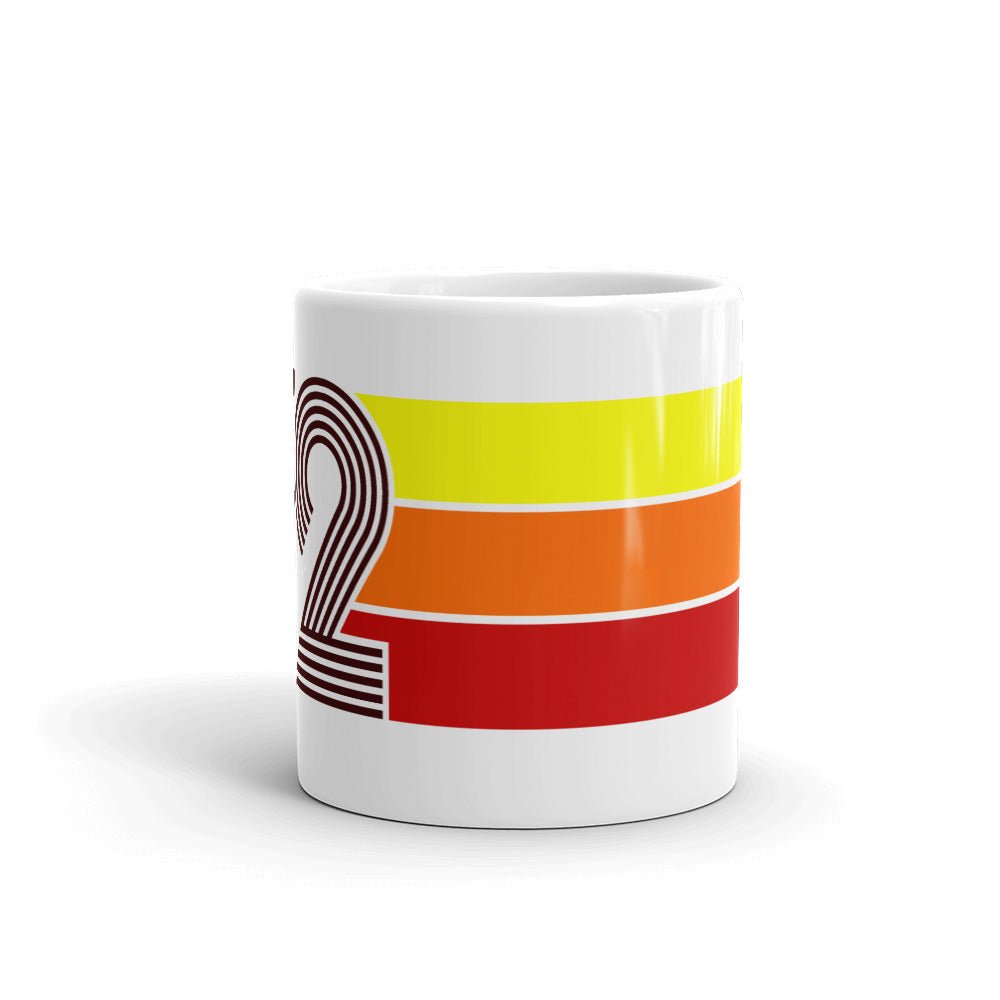 72 - 1972 Retro Tri-Line 11oz White Glossy Mug - Styleuniversal