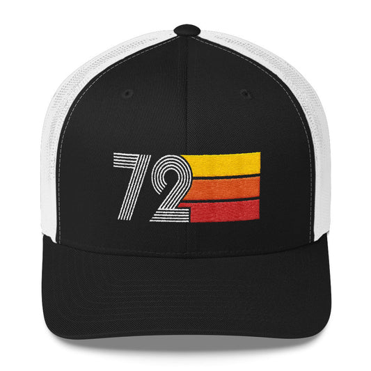 72 Number Retro Trucker Hat for Women Men -1972 50th Birthday Gift - Party Cap Decoration Idea - Styleuniversal
