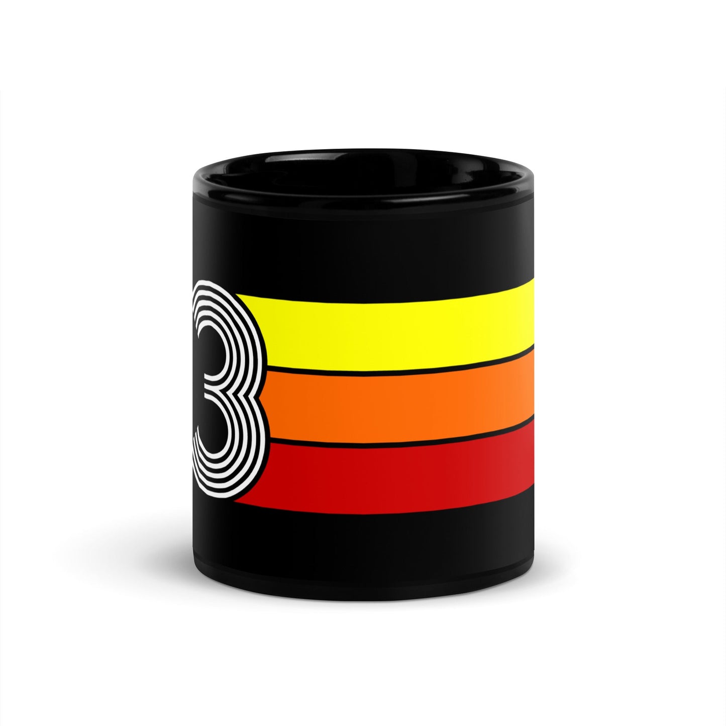 73 - 1973 Retro Tri-Line 11oz Black Glossy Mug - Styleuniversal