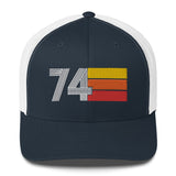 74 Number Retro Trucker Hat for Women Men -1974 Birthday Gift - Party Cap Decoration Idea - Styleuniversal