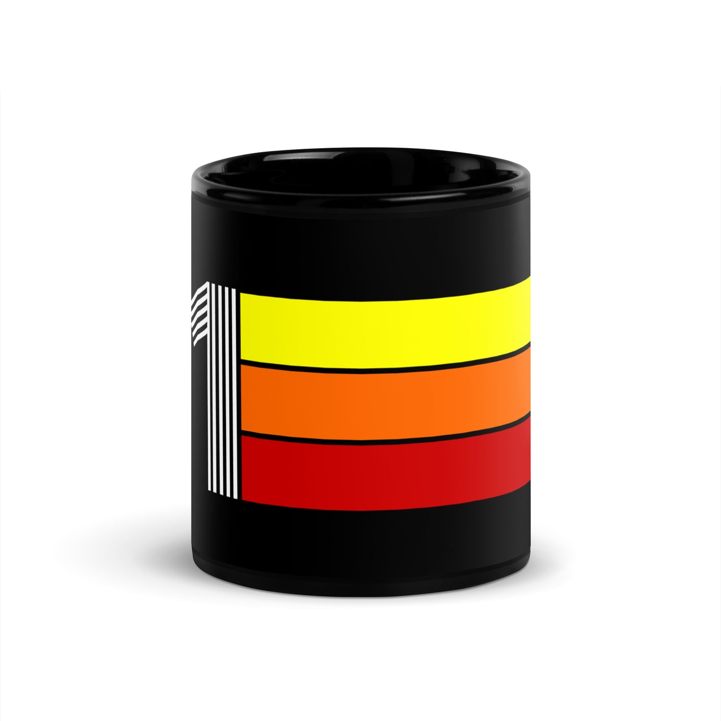 71 - 1971 Retro Tri-Line 11oz Black Glossy Mug