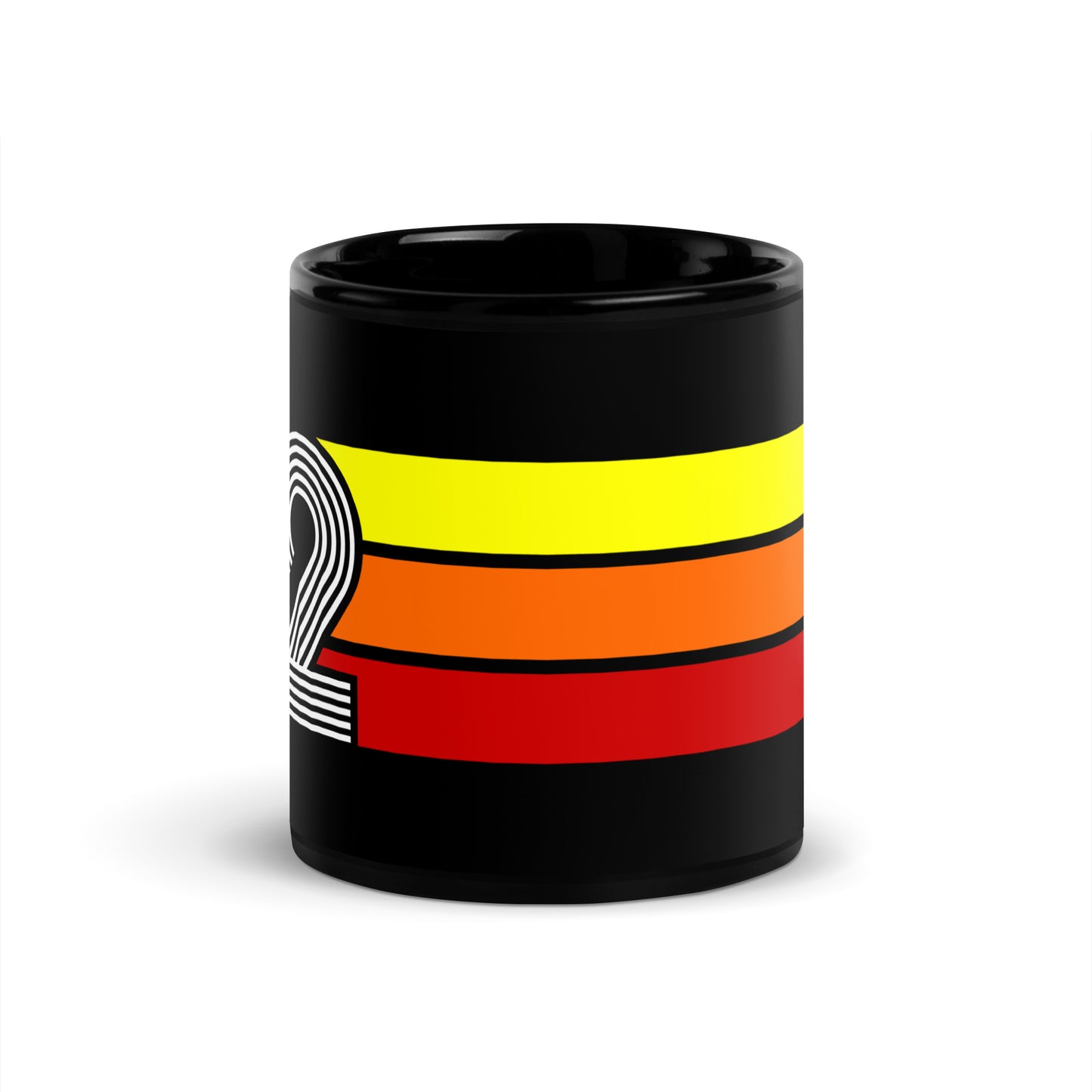 82 - 1982 Retro Tri-Line 11oz Black Glossy Mug