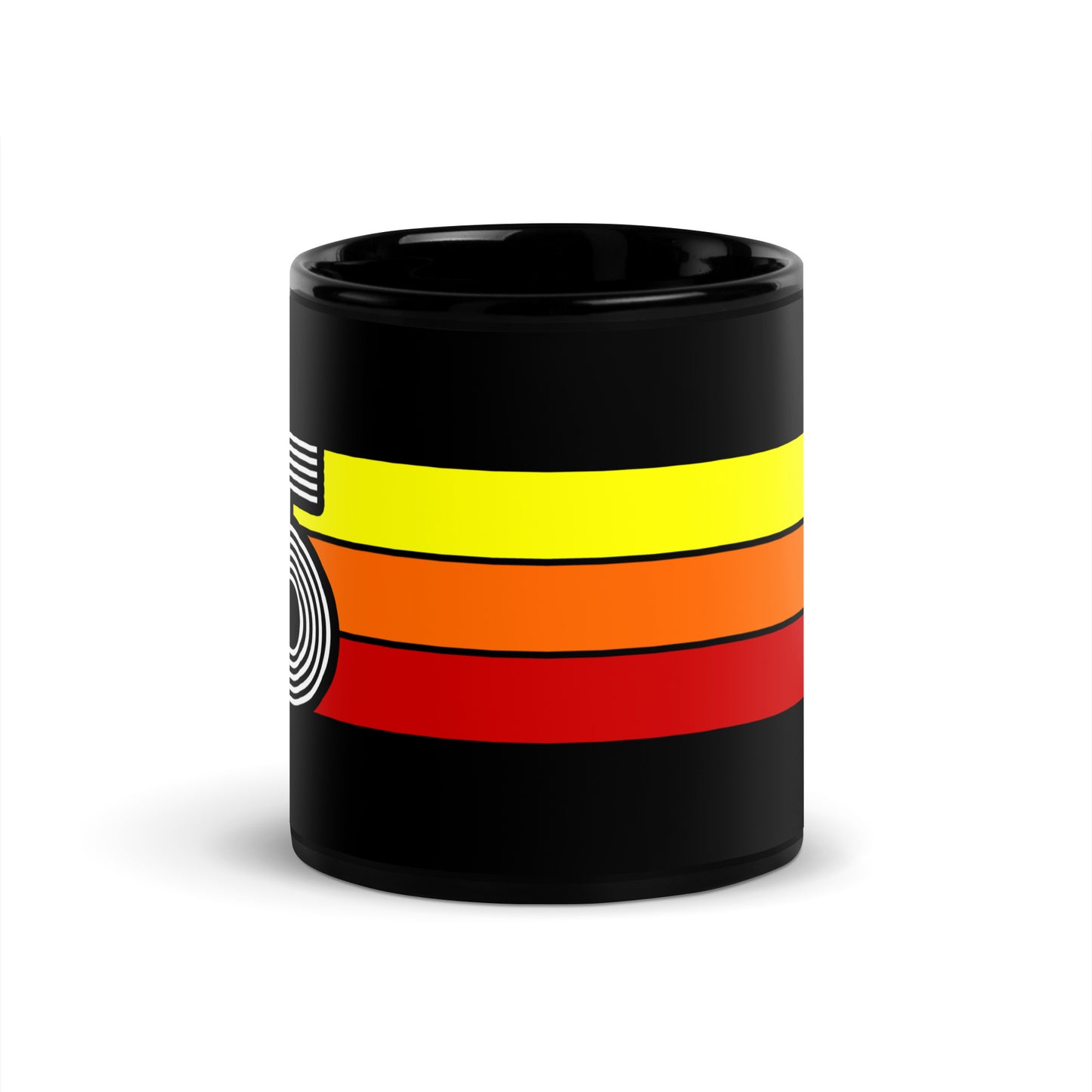 65 - 1965 Retro Tri-line 11oz Black Glossy Mug