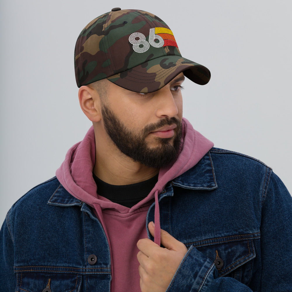 Retro Tri-Line 1986 Baseball Dad Hat