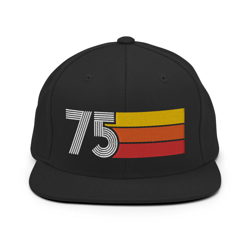 75 - 1975 Retro Tri-Line Snapback Hat
