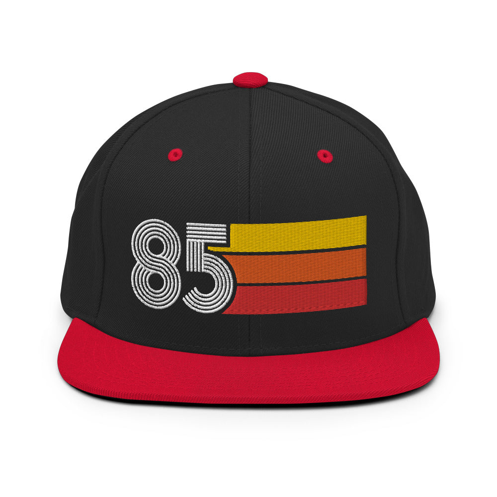 85 - 1985 Retro Tri-Line Snapback Hat