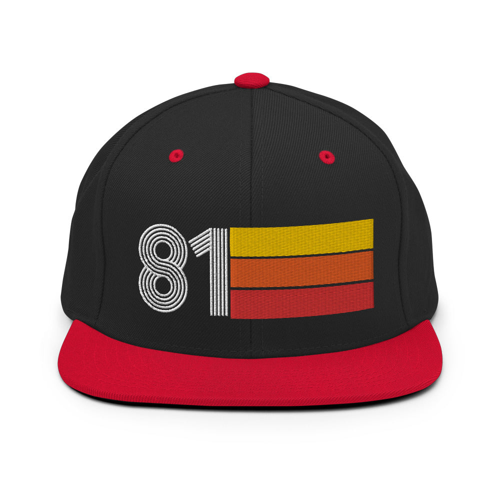 81 - 1981 Retro Tri-Line Snapback Hat
