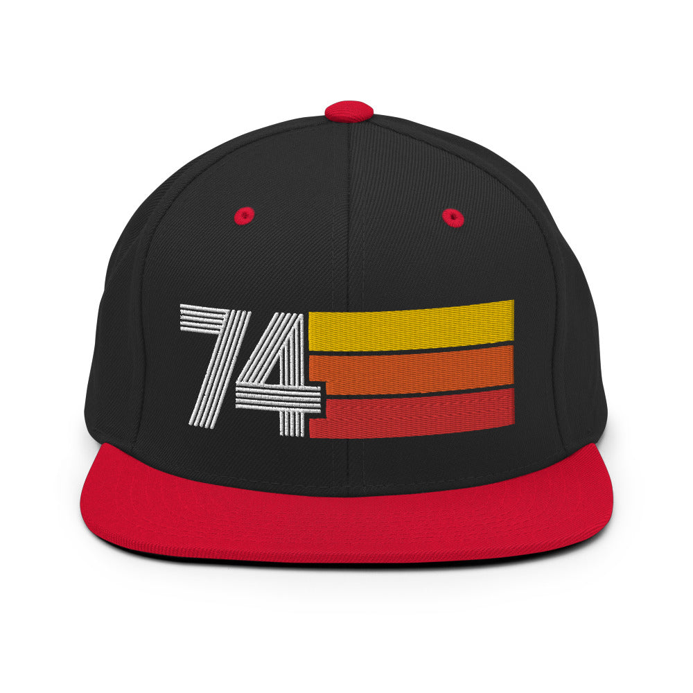 74 - 1974 Retro Tri-Line Snapback Hat