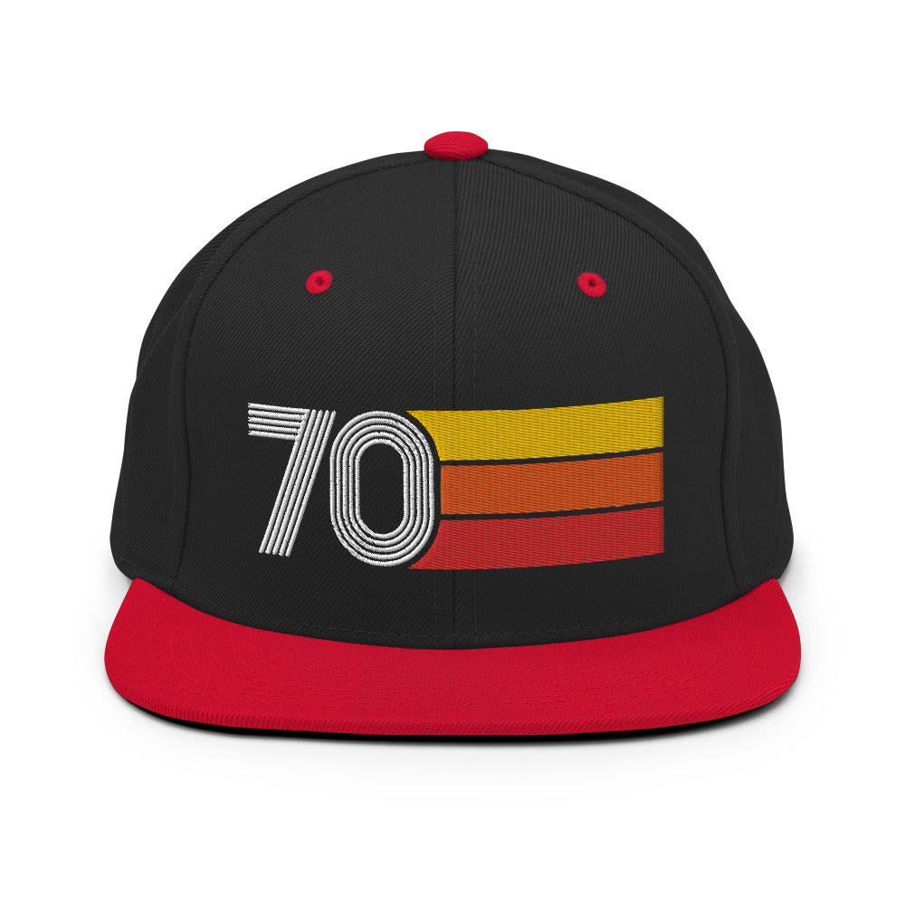 70 - 1970 Retro Tri-Line Snapback Hat