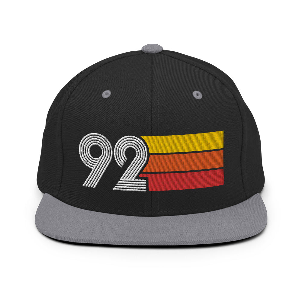 92 - 1992 Retro Tri-Line Snapback Hat