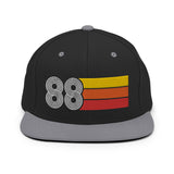 88 - 1988 Retro Tri-Line Snapback Hat