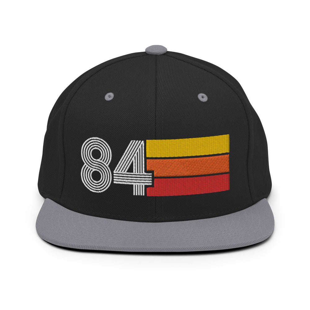 84 - 1984 Retro Tri-Line Snapback Hat