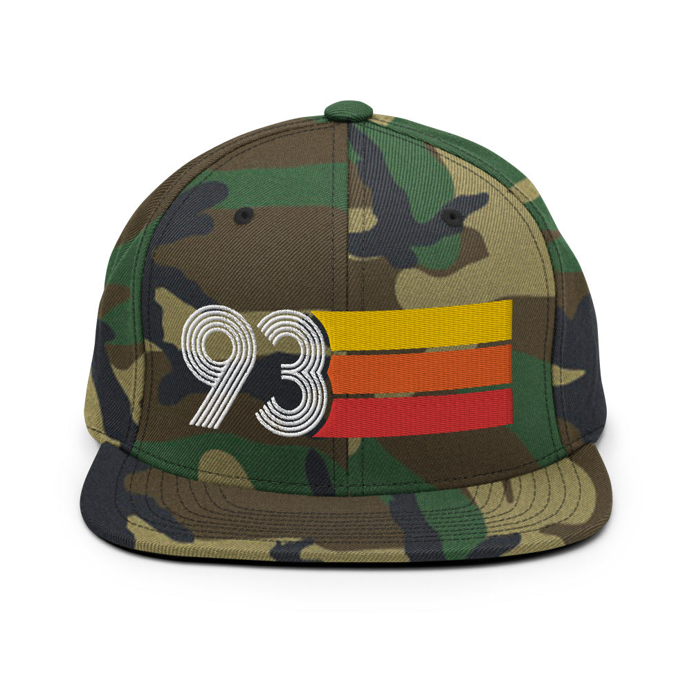 93 - 1993 Retro Tri-Line Snapback Hat