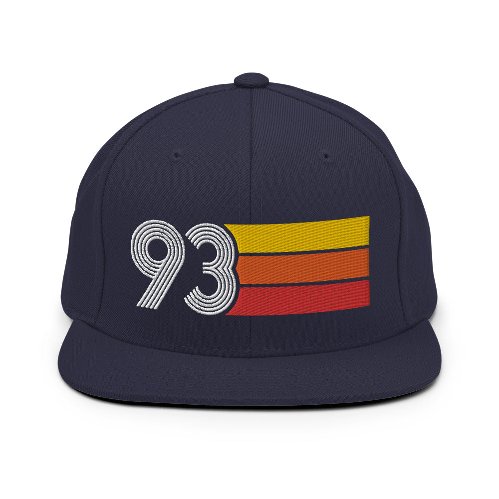 93 - 1993 Retro Tri-Line Snapback Hat