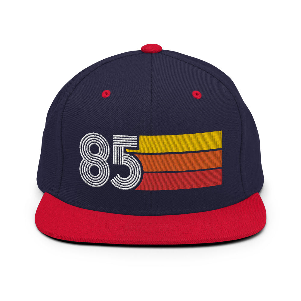 85 - 1985 Retro Tri-Line Snapback Hat