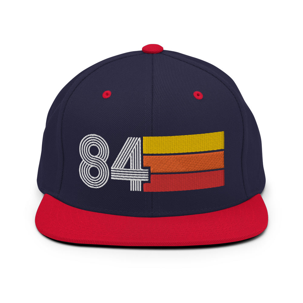 84 - 1984 Retro Tri-Line Snapback Hat