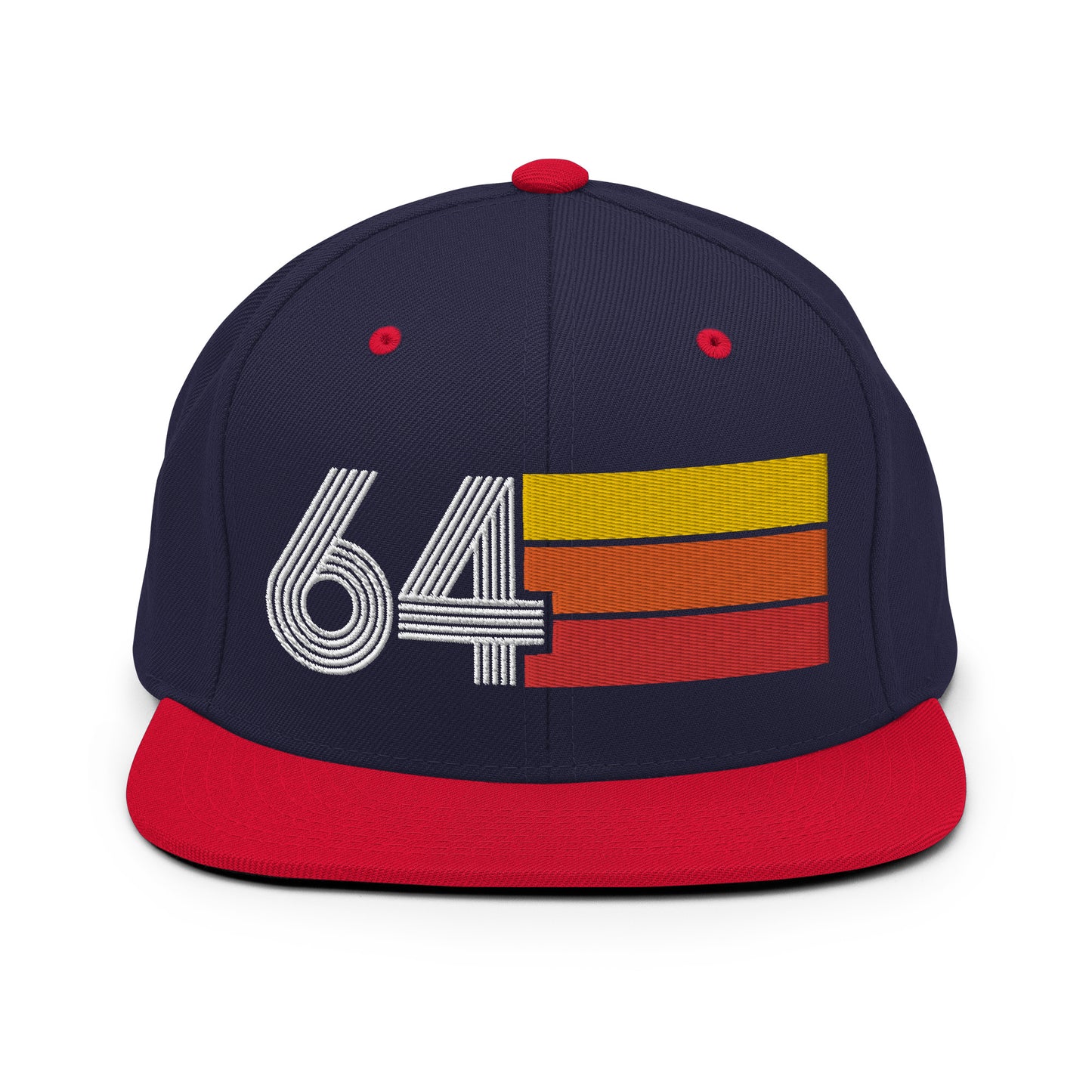 64 - 1964 Retro Tri-Line Snapback Hat