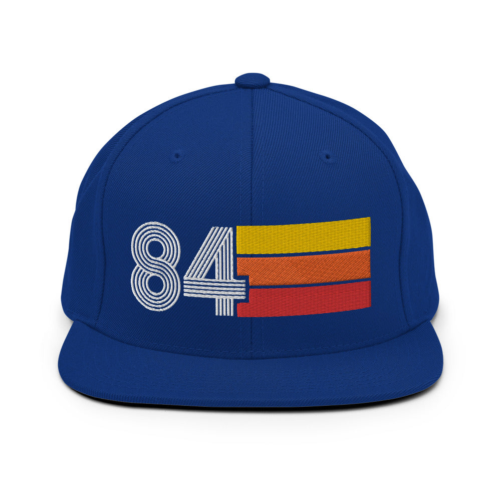 84 - 1984 Retro Tri-Line Snapback Hat