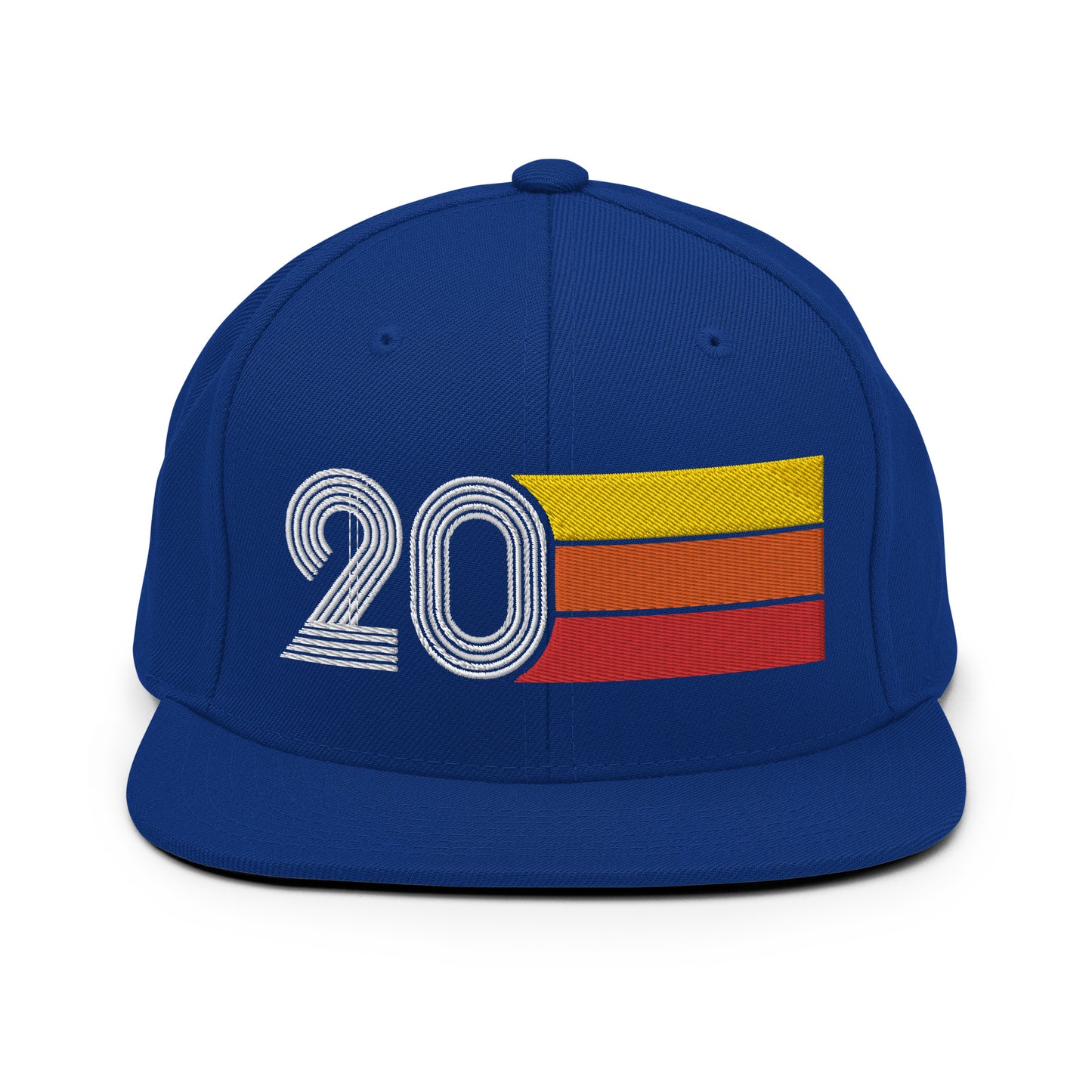 20 - Number 20 Retro Tri-Line Snapback Hat