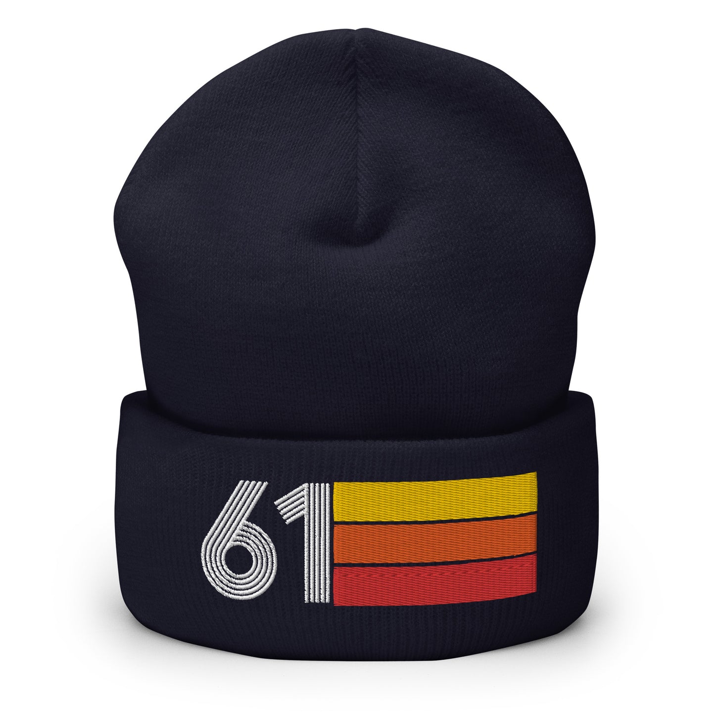 61 - 1961 Retro Tri-Line Cuffed Beanie