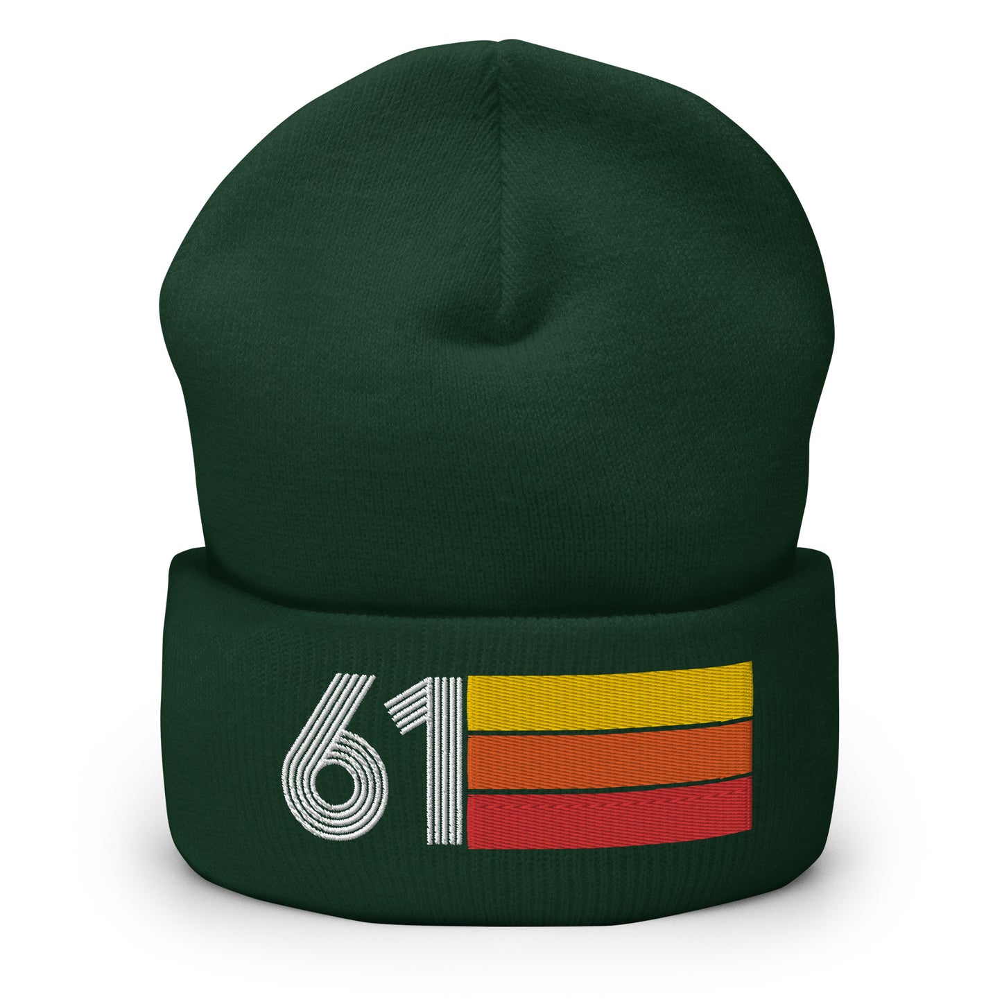 61 - 1961 Retro Tri-Line Cuffed Beanie