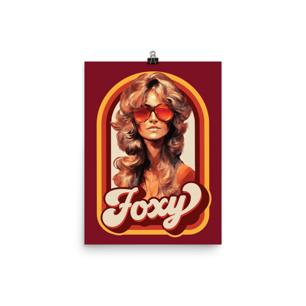Retro 70's Foxy Wall Art Poster