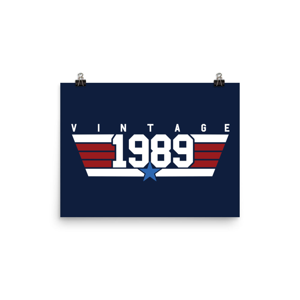 89 - Vintage 1989 Aviator Wall Art Poster